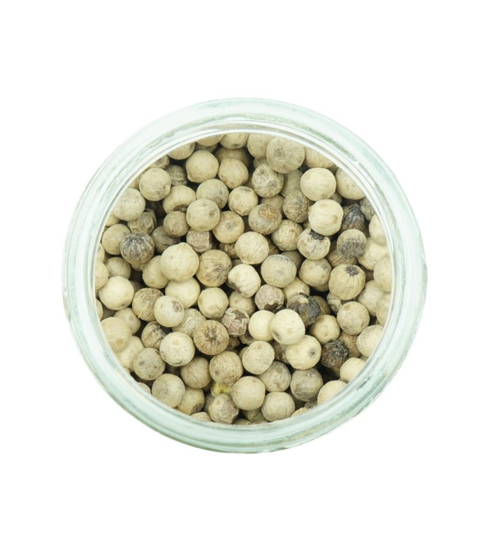 Poivre blanc Malabar en grains (20g) – Au Gramme Près