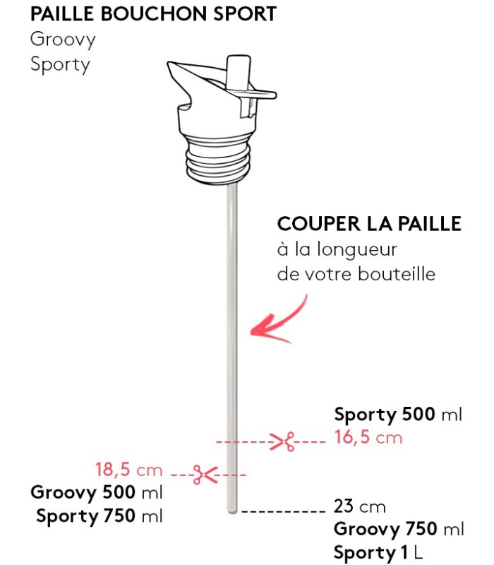Paille réutilisable pour La BOUTEILLE 750ml !